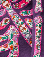 Bobbie Appliqué Sweatshirt-Calla Lily Purple Skeleton