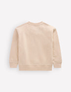 Relaxed Panel Sweatshirt-Oatmeal Marl Patchwork Floral