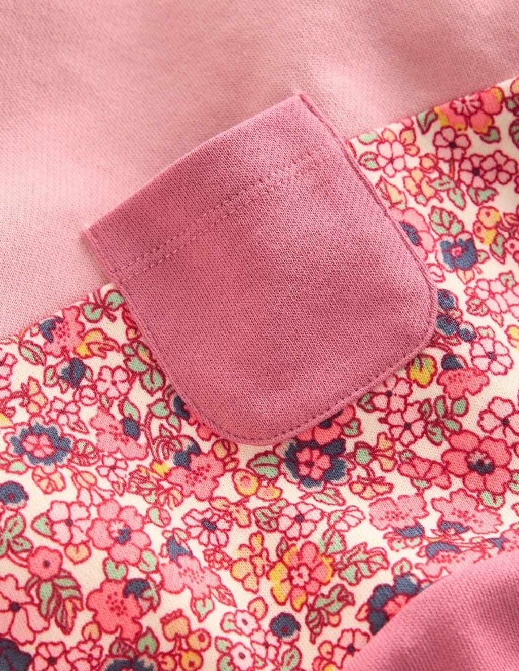 Relaxed Panel Sweatshirt-Formica Pink Floral