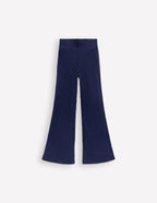Ribbed Flared Leggings-College Navy