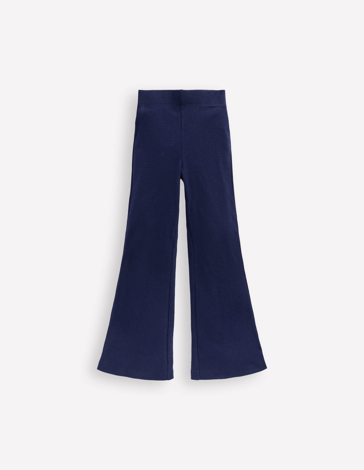 Ribbed Flared Leggings-College Navy
