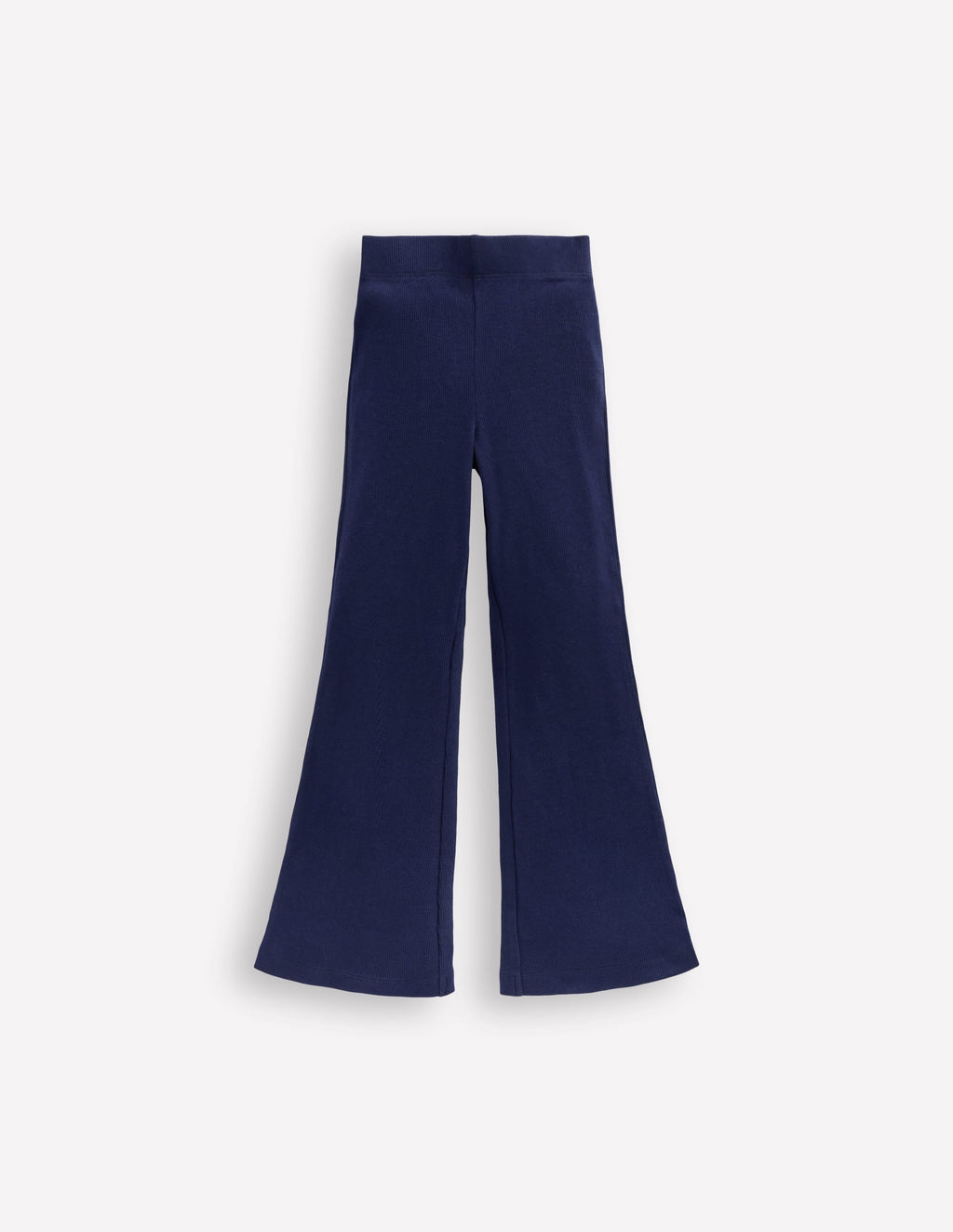 Ribbed Flared Leggings-College Navy