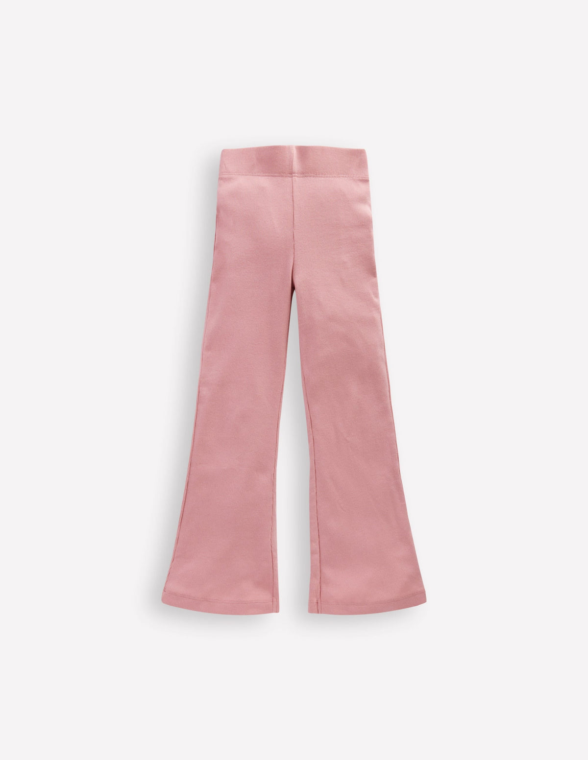 Ribbed Flared Leggings-Vintage Pink