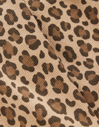 Ribbed Flared Leggings-Leopard