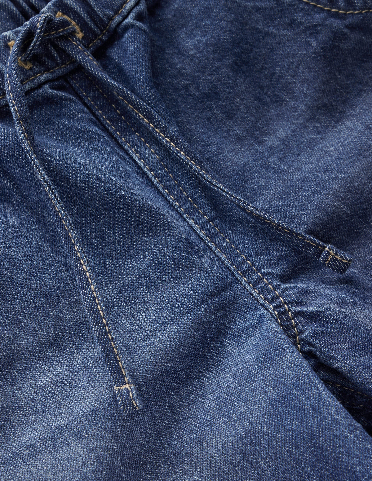 Draw Cord Jean-Mid Vintage Denim