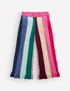 Knitted Sparkle Party Trousers-Rainbow Sparkle Stripe