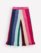 Knitted Sparkle Party Trousers-Rainbow Sparkle Stripe