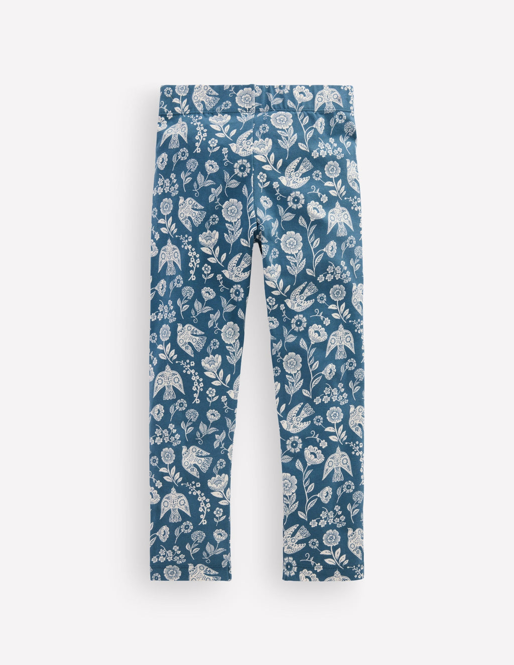 Fun Leggings-Sapphire Blue Floral Blue