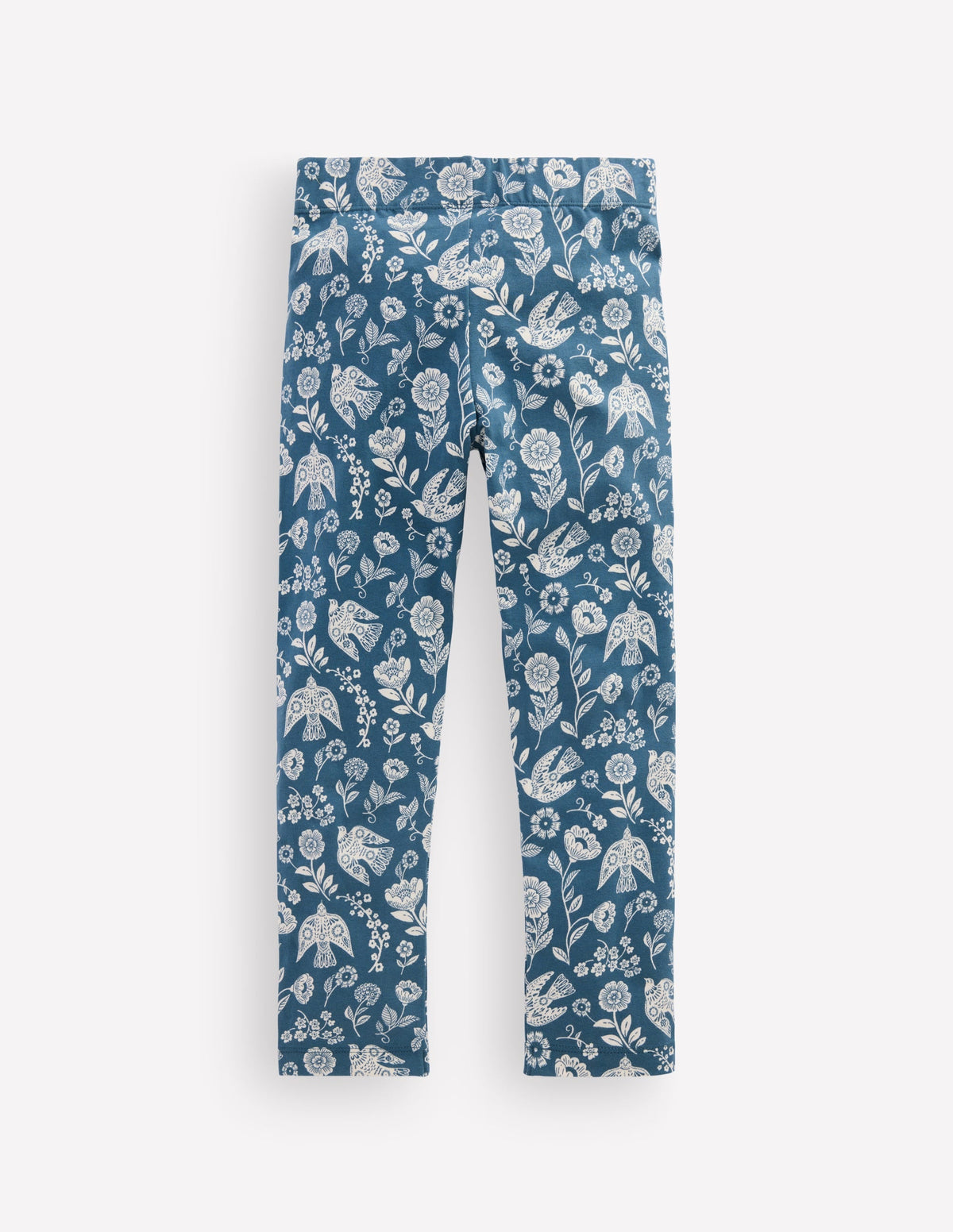 Fun Leggings-Sapphire Blue Floral Blue