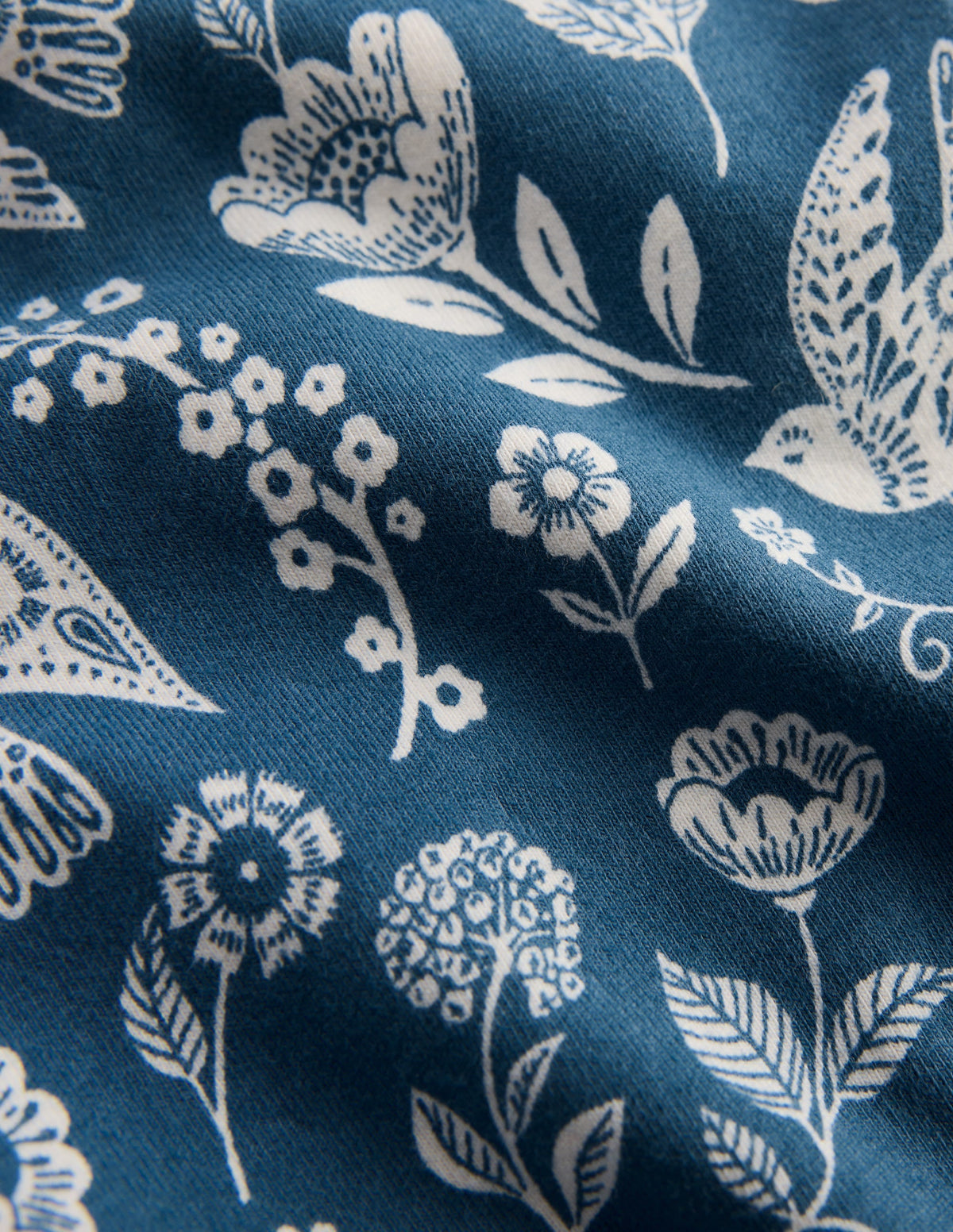 Fun Leggings-Sapphire Blue Floral Blue