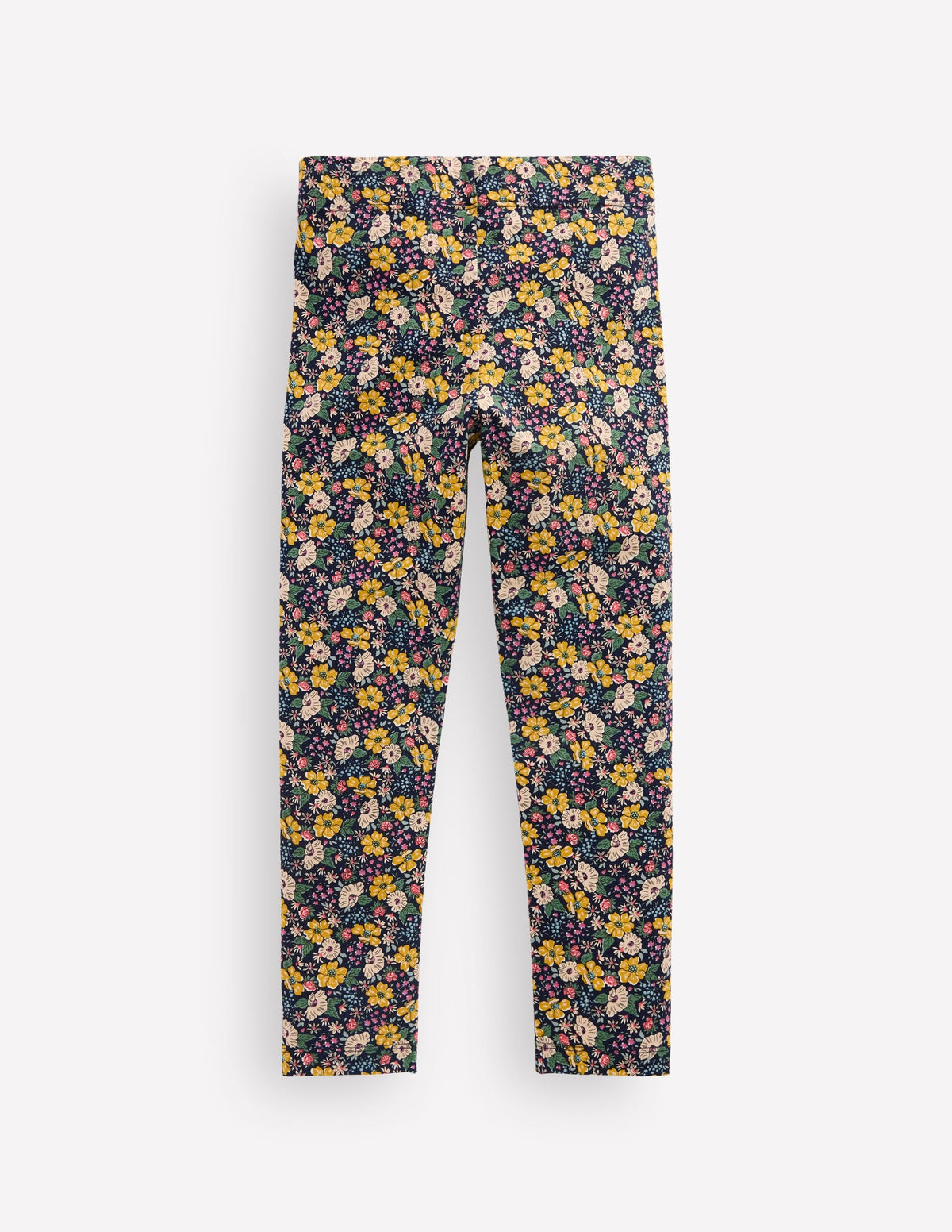 Fun Leggings-French Navy Mixed Flowerbed