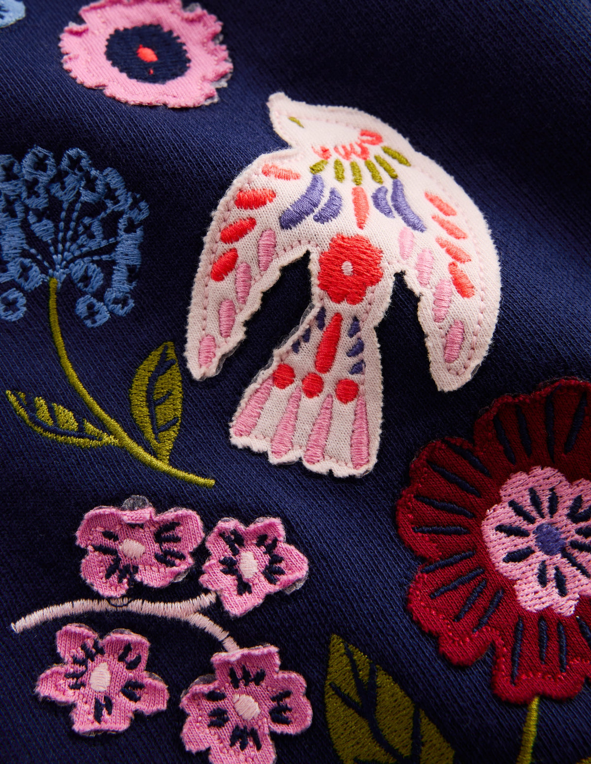 Bobbie Appliqué Joggers-Navy Birds