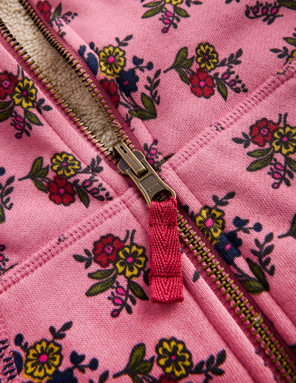 Reversible Borg Hoodie-Dusty Rose Sprouting Garden