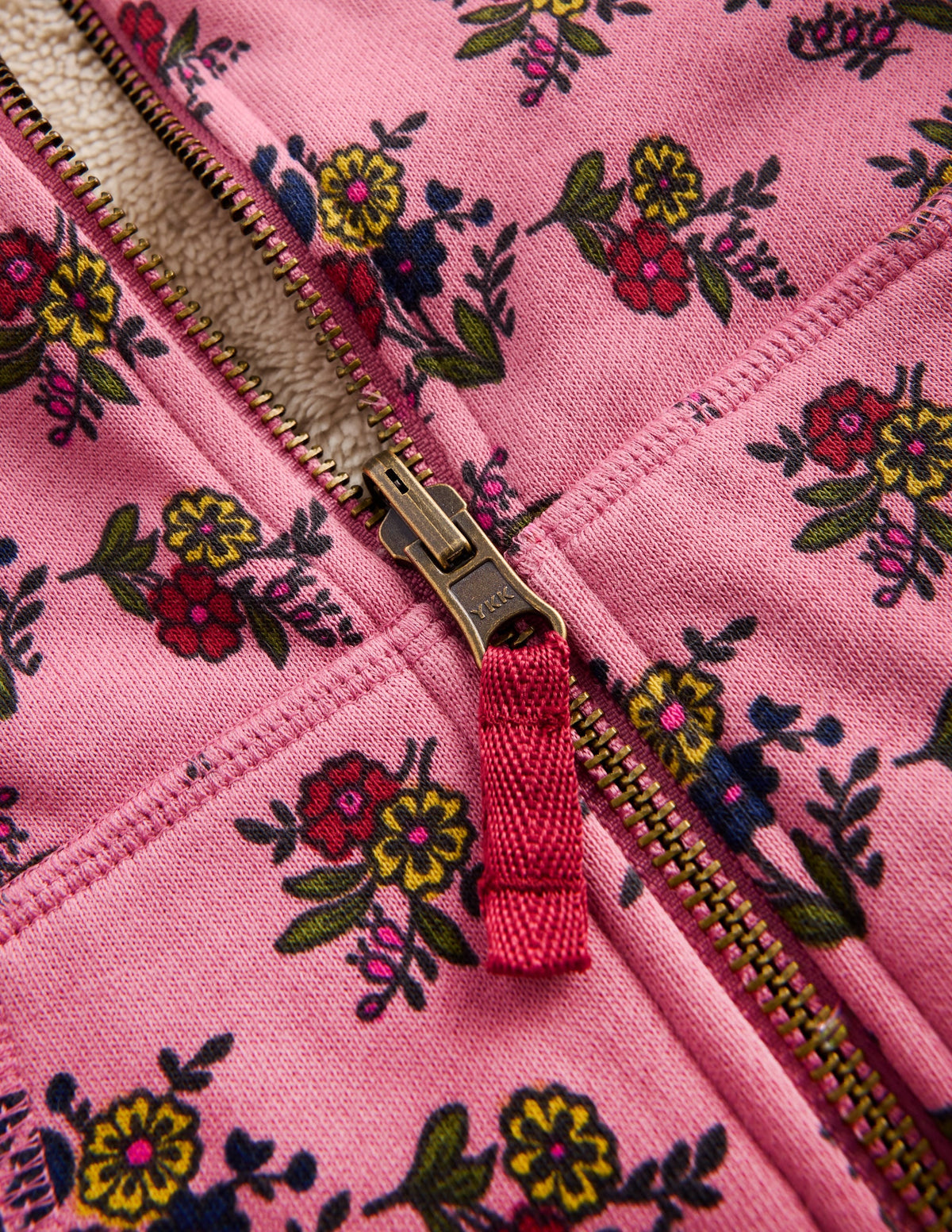 Reversible Borg Hoodie-Dusty Rose Sprouting Garden