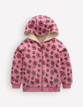Reversible Borg Hoodie-Dusty Rose Sprouting Garden