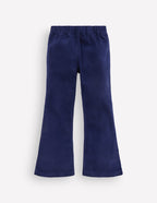 Flared Cord Leggings-Sapphire Blue