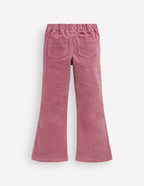 Flared Cord Leggings-Pink Heather
