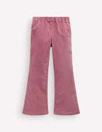 Flared Cord Leggings-Pink Heather