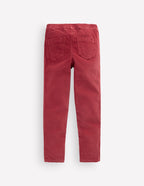 Cord Leggings-Pomegranate red