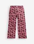 Wide Leg Printed Jogger-Vintage Rose Sprouting Garden