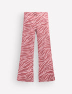 Ribbed Flared Leggings-Vintage Pink Zebra