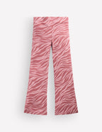 Ribbed Flared Leggings-Vintage Pink Zebra