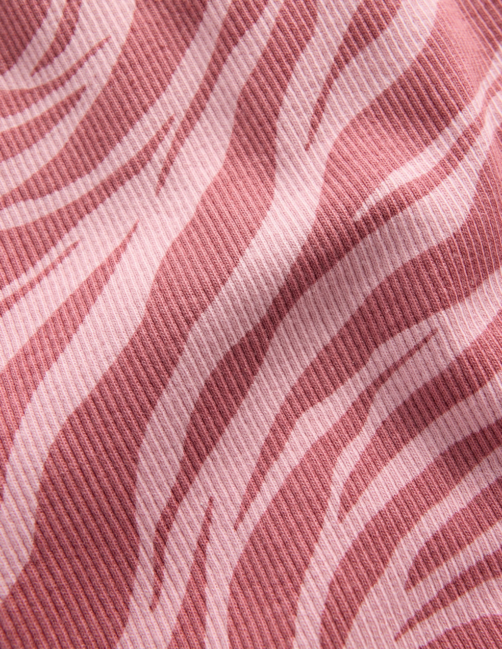 Ribbed Flared Leggings-Vintage Pink Zebra