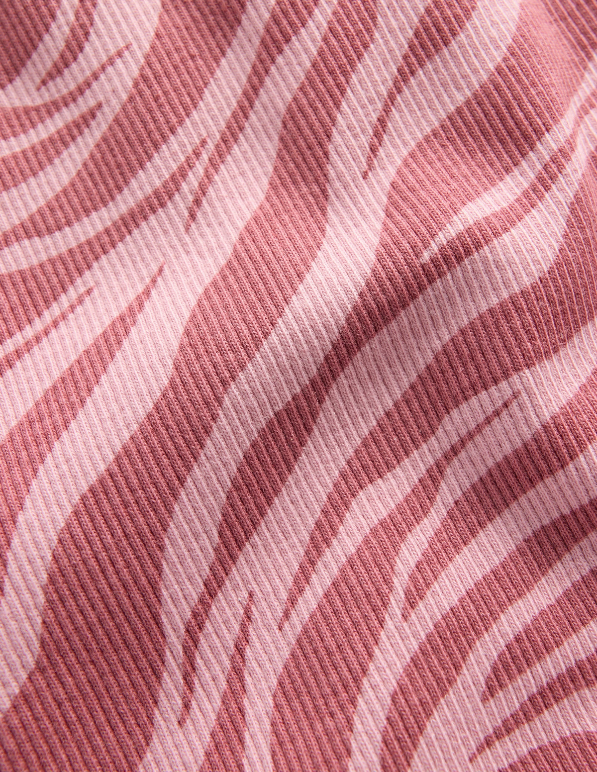 Ribbed Flared Leggings-Vintage Pink Zebra
