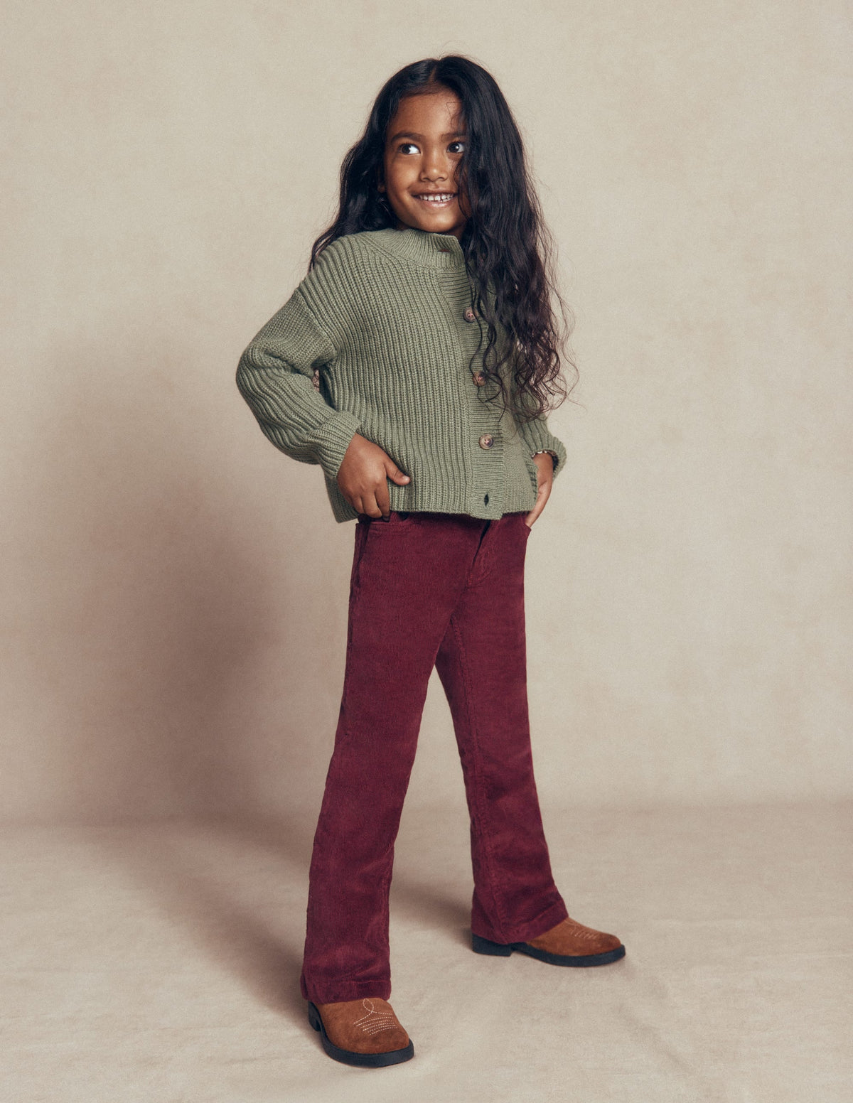 Kick Flare Jeans-Deep Wisteria Cord