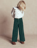 Wide Leg Jean-Malachite Green Cord