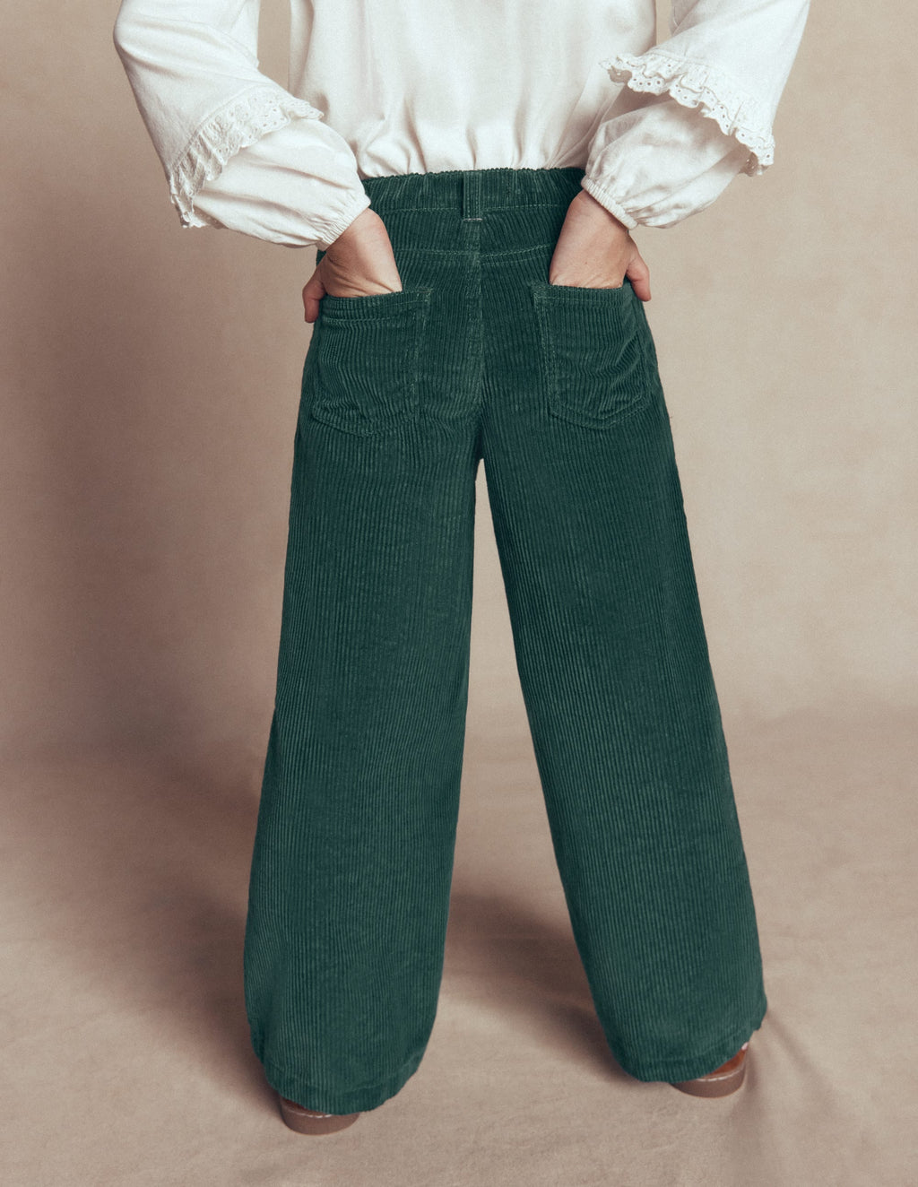 Wide Leg Jean-Malachite Green Cord