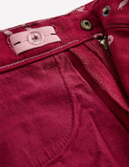 Wide Leg Jean-Ruby Red Flock Bow