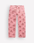 Patch Pocket Straight Jeans-Pink Quartz Soft Floral