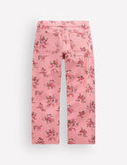 Patch Pocket Straight Jeans-Pink Quartz Soft Floral