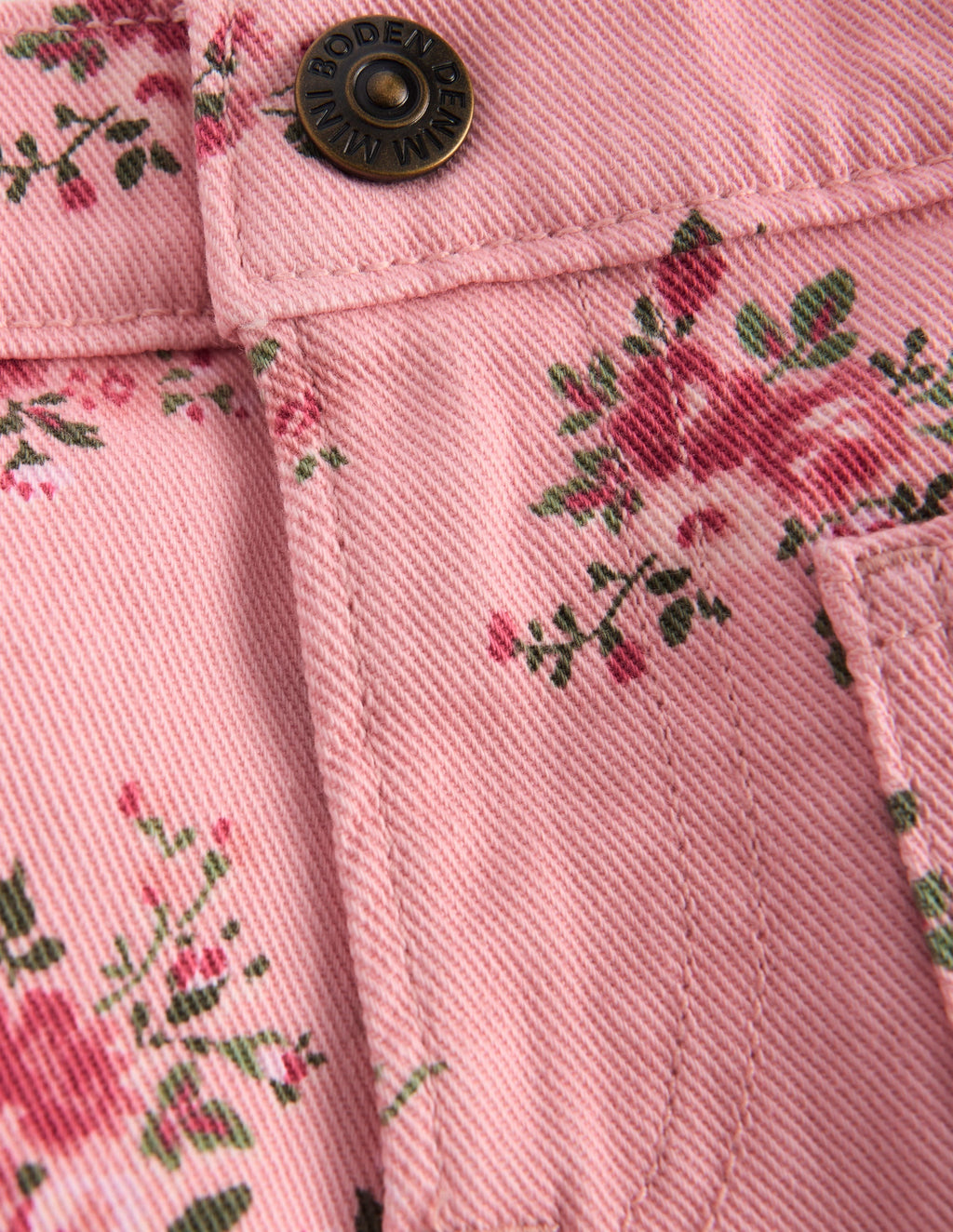 Patch Pocket Straight Jeans-Pink Quartz Soft Floral