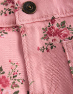 Patch Pocket Straight Jeans-Pink Quartz Soft Floral
