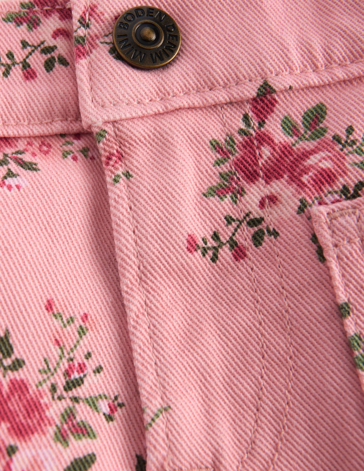 Patch Pocket Straight Jeans-Pink Quartz Soft Floral