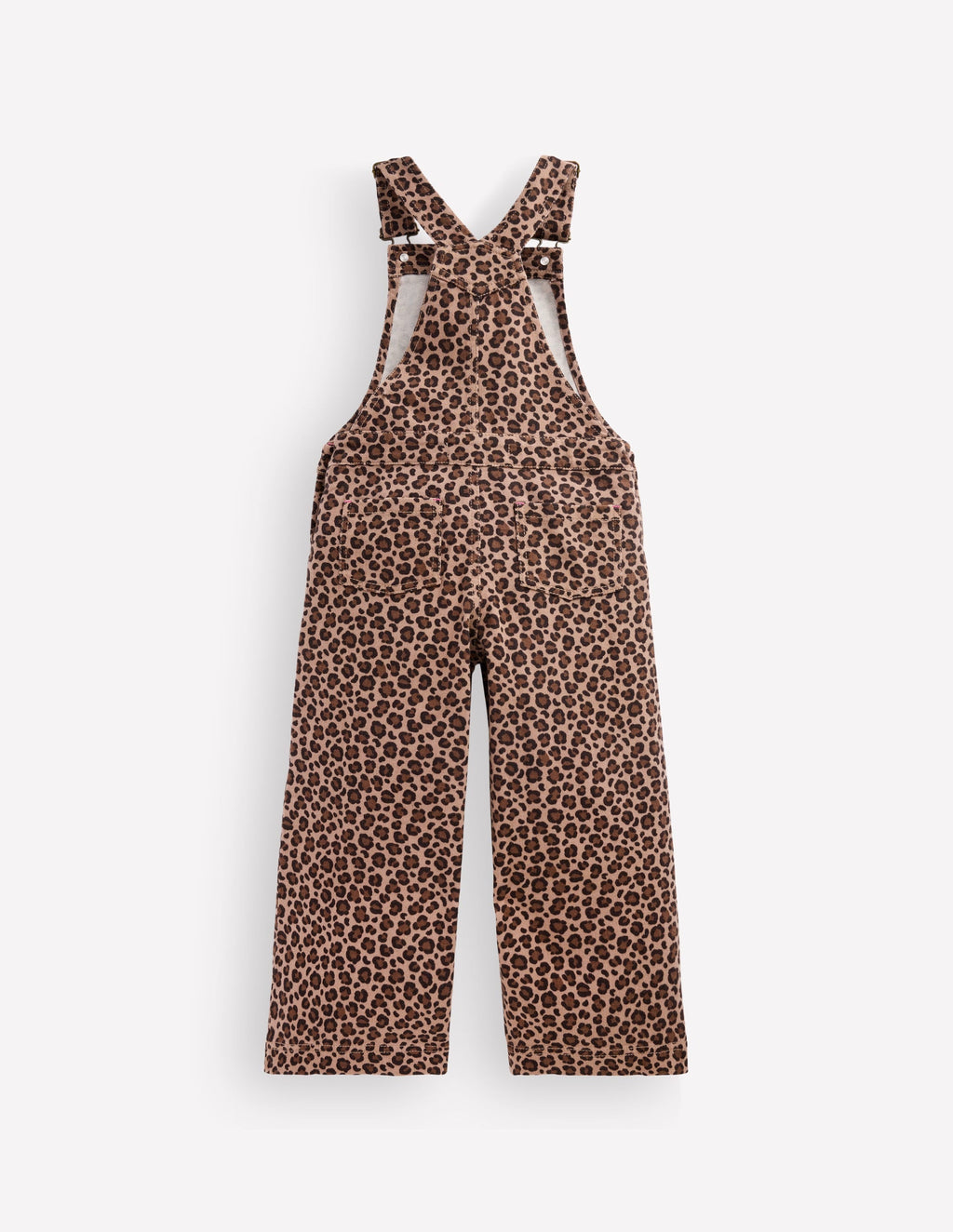 Wide Leg Dungarees-Brown Leopard