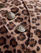 Wide Leg Dungarees-Brown Leopard