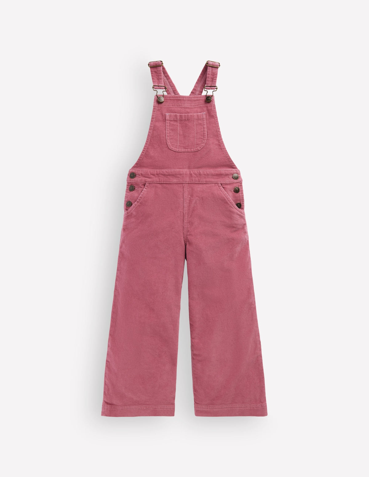 Wide Leg Dungarees-Pink Heather Cord
