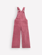 Wide Leg Dungarees-Pink Heather Cord