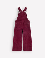 Wide Leg Dungarees-Deep Wisteria Cord