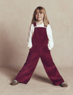 Wide Leg Dungarees-Deep Wisteria Cord