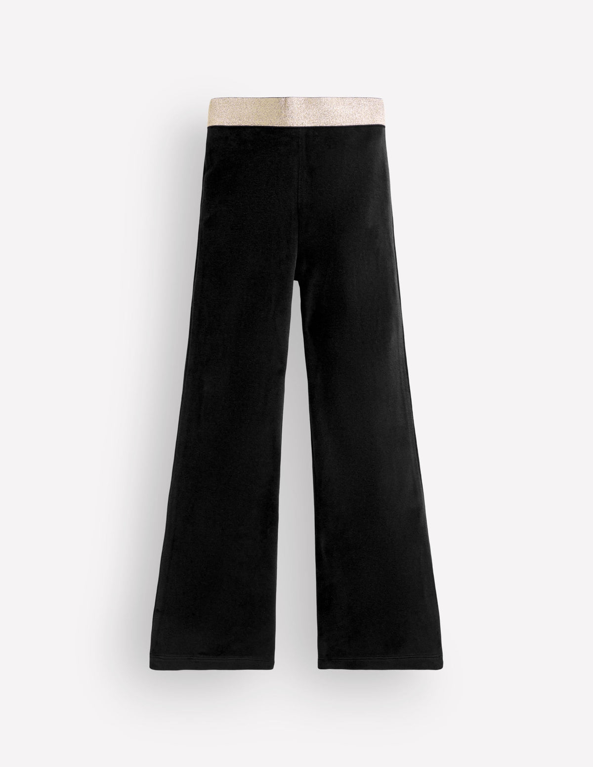 Velvet Flared Leggings-Black