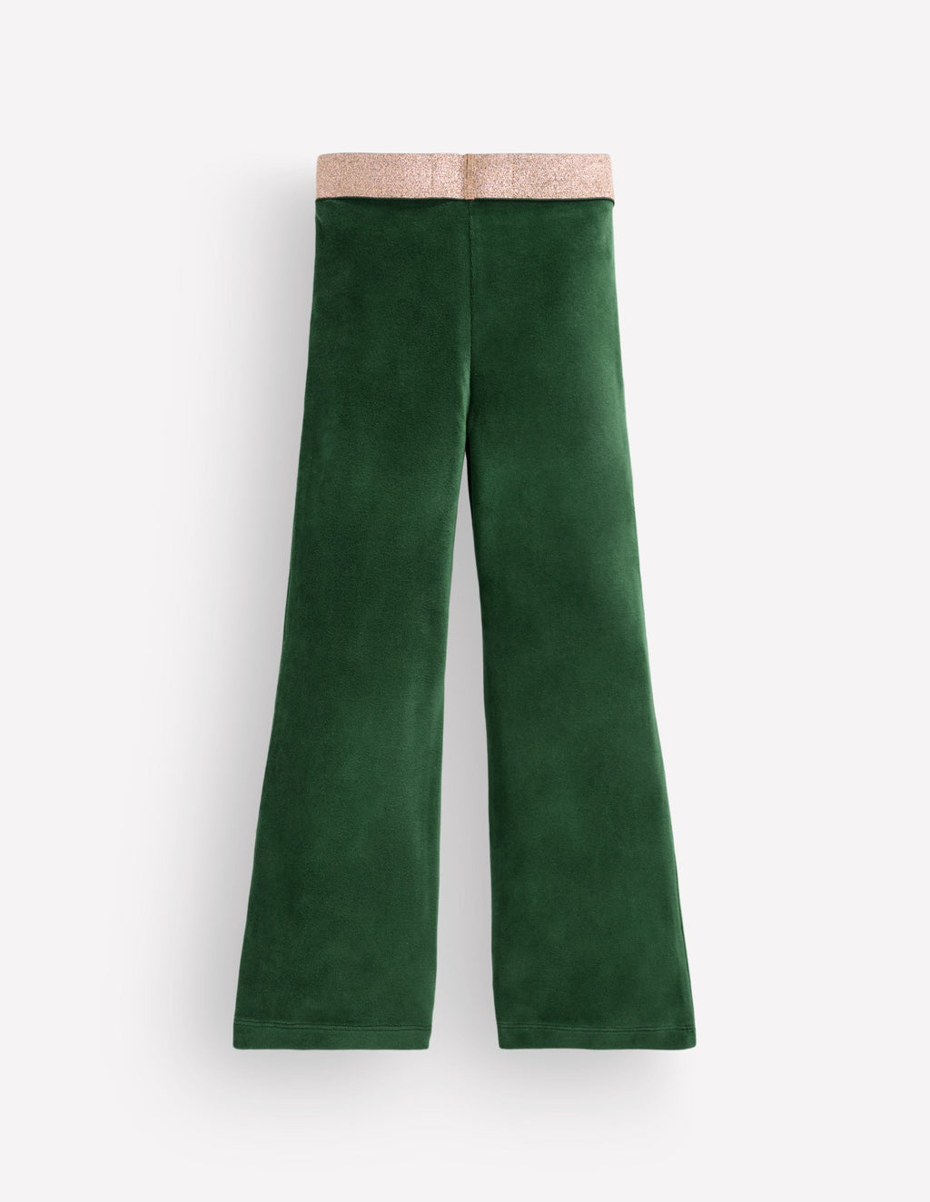 Velvet Flared Leggings-Hunter Green