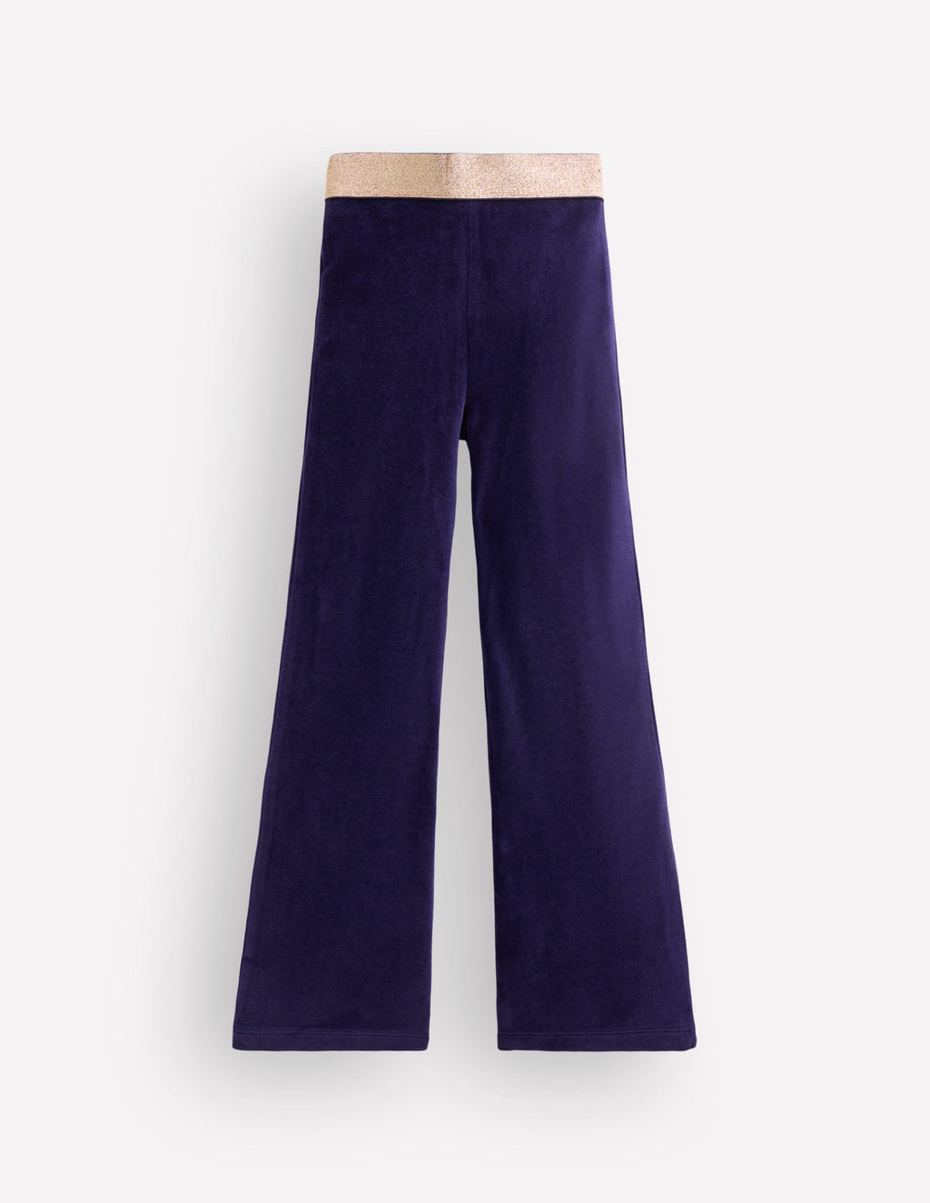 Velvet Flared Leggings-College Navy