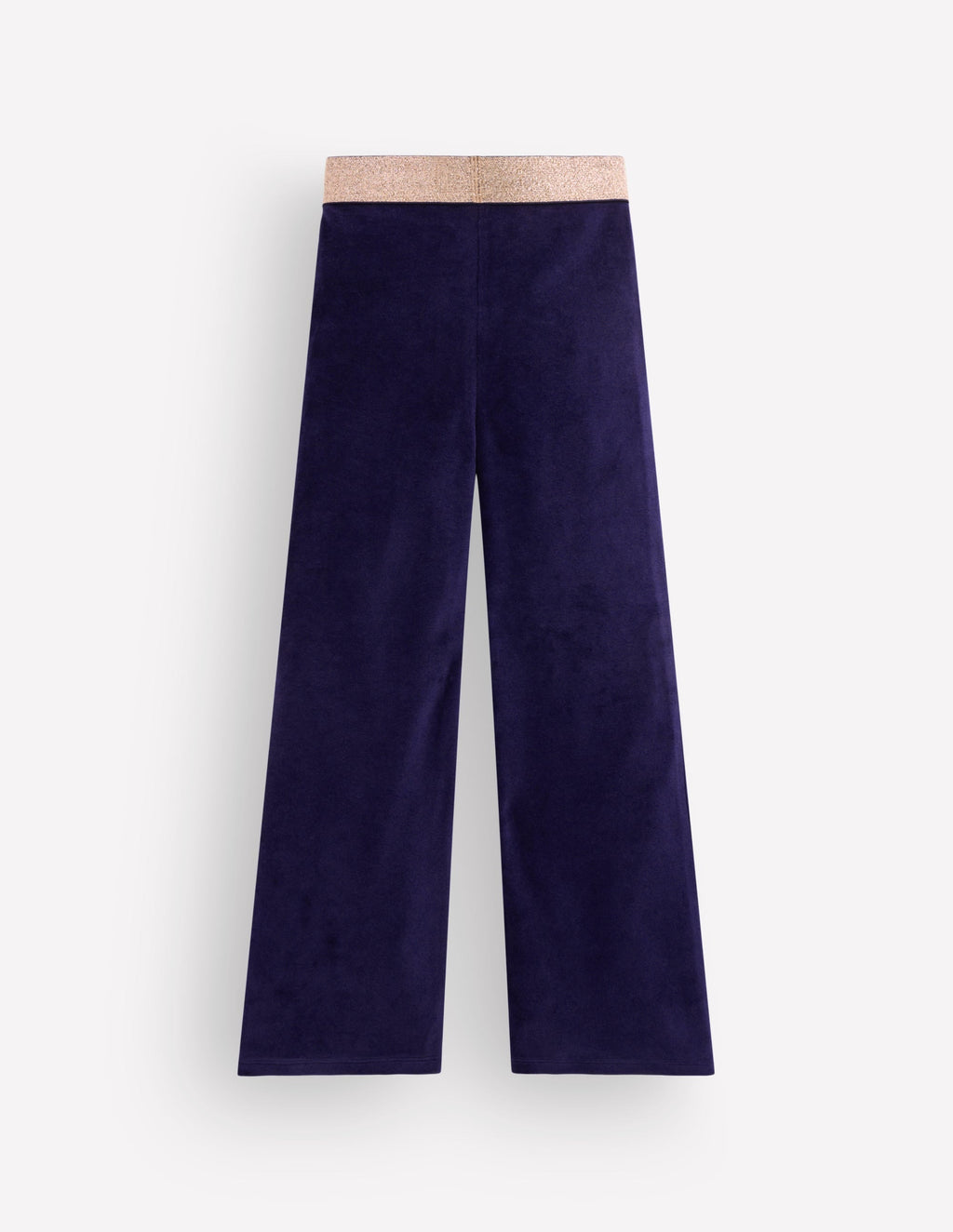 Velvet Flared Leggings-College Navy
