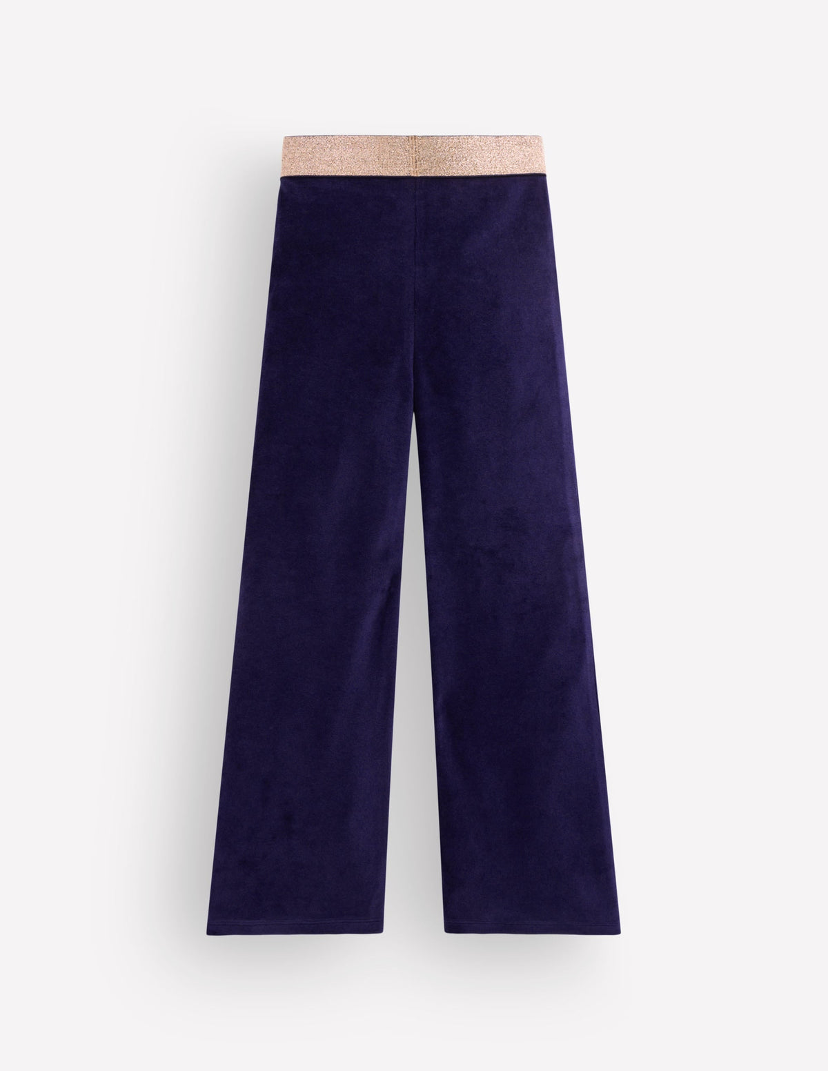 Velvet Flared Leggings-College Navy