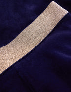 Velvet Flared Leggings-College Navy