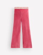 Velvet Flared Leggings-Cherry Blush